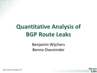 Quantitative Analysis of BGP Route Leaks