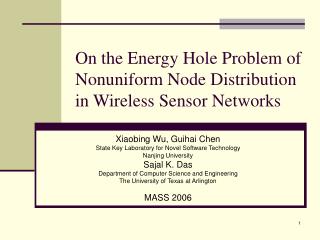 On the Energy Hole Problem of Nonuniform Node Distribution in Wireless Sensor Networks