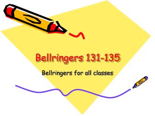 Bellringers 131-135