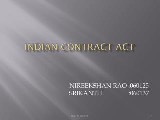INDIAN CONTRACT ACT