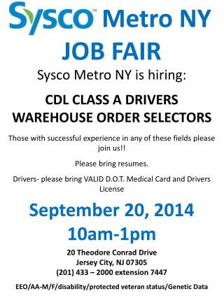 Metro NY JOB FAIR