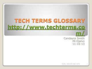 TECH TERMS GLOSSARY techterms/