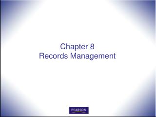 Chapter 8 Records Management