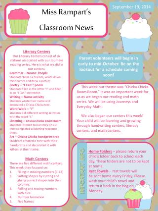 Miss Rampart’s Classroom News