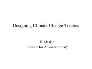 Designing Climate-Change Treaties