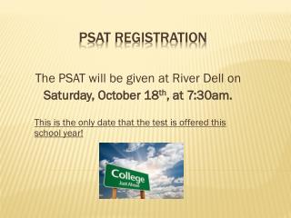 PSAT Registration