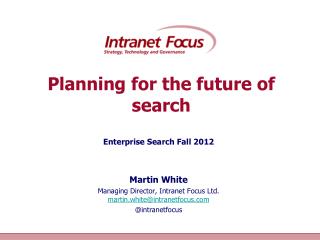 Planning for the future of search
