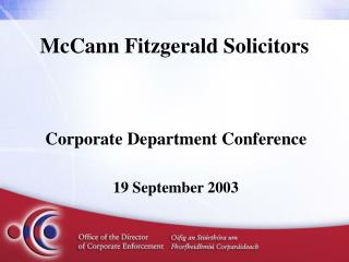 McCann Fitzgerald Solicitors