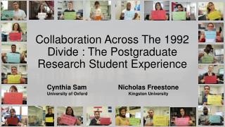 Collaboration Across The 1992 Divide : The Postgraduate Research Student Experience