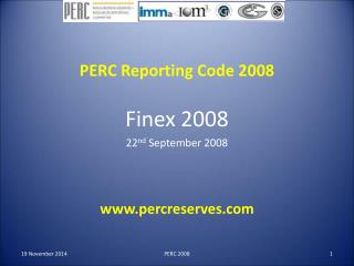 PERC Reporting Code 2008