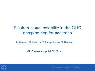 Electron-cloud instability in the CLIC damping ring for positrons