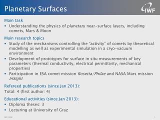 Planetary Surfaces