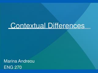 Contextual Differences