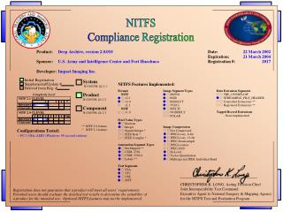 NITFS Compliance Registration