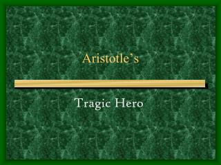Aristotle’s