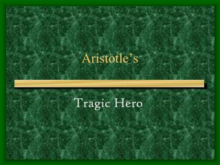 Aristotle’s