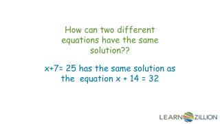 How can two different equations have the same solution??