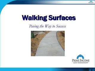 Walking Surfaces