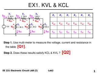 EX1. KVL &amp; KCL