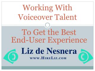 Working With Voiceover Talent