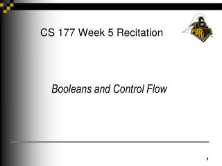 CS 177 Week 5 Recitation