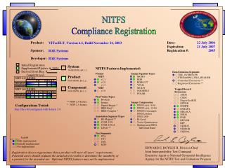 NITFS Compliance Registration