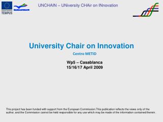 University Chair on Innovation