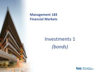 Management 183 Financial Markets