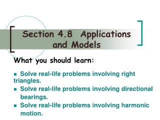 Section 4.8 Applications and Models