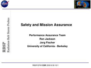 Safety and Mission Assurance