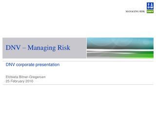 DNV – Managing Risk