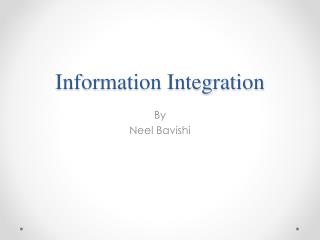 Information Integration