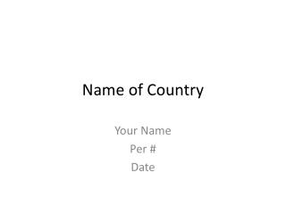 Name of Country
