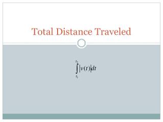 Total Distance Traveled