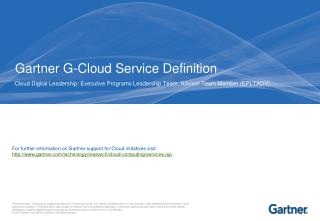 Gartner G-Cloud Service Definition