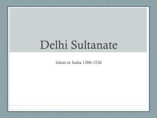 Delhi Sultanate
