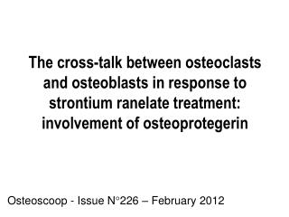 Osteoscoop - Issue N°226 – February 2012