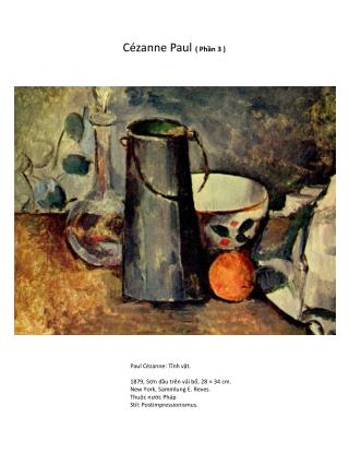 Cézanne Paul ( Phần 3 )