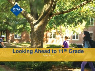 Looking Ahead to 11 th Grade Spring, 2014