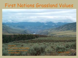 First Nations Grassland Values