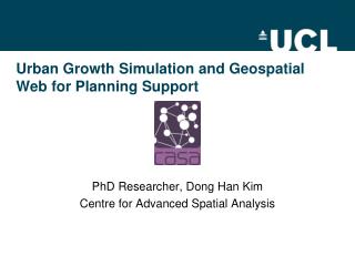 Urban Growth Simulation and Geospatial Web for Planning Support