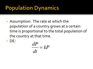 Population Dynamics