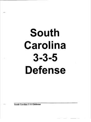 South Carolina 35 Stack Defense