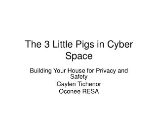 The 3 Little Pigs in Cyber Space