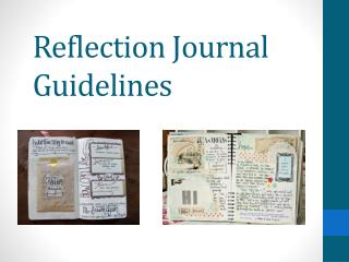 Reflection Journal Guidelines