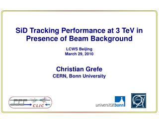 SiD Tracking Performance at 3 TeV in Presence of Beam Background
