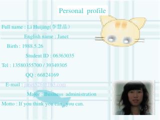 Personal profile
