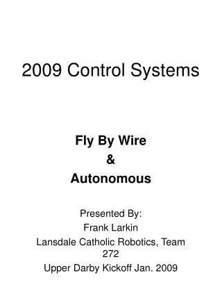 2009 Control Systems