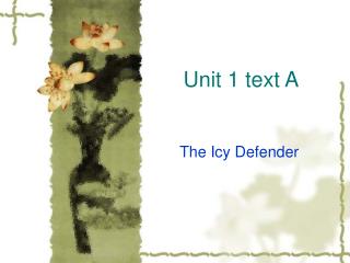 Unit 1 text A