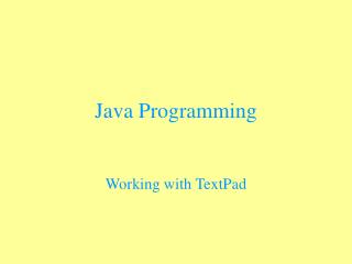 Java Programming